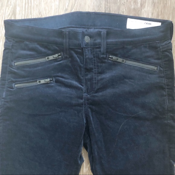 rag & bone jean Navy Velvet Skinny Pants - Picture 3 of 9
